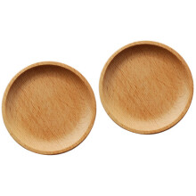 platos redondos de madera de 12 cm estilo japonés para bebidas, bandeja para postres, aperitivos, joyas y frutos secos.