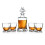 NutriChef Home Bar Whiskey Decanter, Σετ αερισμού από γυαλί ουίσκι με τέσσερα ποτήρια ουίσκι των 1
