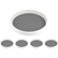 Drehteller, 5er-Pack, rutschfest, groß, für Schrank und Kühlschrank, drehbarer Kunststoffteller, 25 cm (10 Zoll) - von