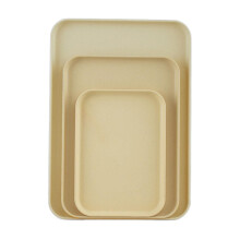 Bandeja multiusos de gran capacidad Fengga para barbacoa, color abedul, apta para uso alimentario. Bandeja de almacenamiento de plástico resistente