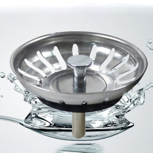 Sink stopper with strainer basket