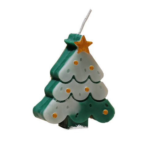 Vela perfumada natalina encantadora de 8 cm (3,15 polegadas), vela de soja em formato natural, presente de Natal ideal - compatível com a 1