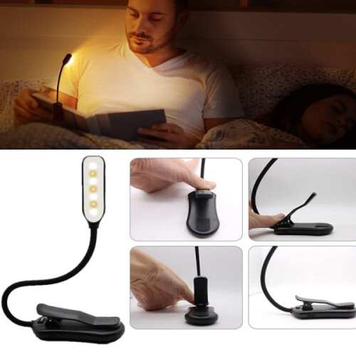 1 λάμπα ανάγνωσης, 7 λάμπα γραφείου LED με κλιπ και 3 θερμοκρασίες χρώματος 1
