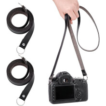 55" čierny remienok na krk z PU kože pre bezzrkadlovky a digitálne fotoaparáty, kompatibilný s Iron Finding, tenký ramenný popruh pre
