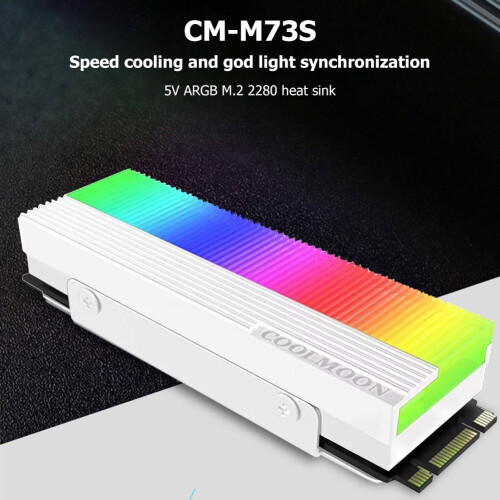 jixopn5V3PIN ARGB Ψύκτρα M.2SSD Διπλής Διεπαφής Ψύκτρα M.2 2280SSD Ψύκτρα M.2SSD με Θερμικό Επίθεμα 2