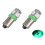 BA9S LED mit 5 SMD5050-Chips, 2er-Pack, T4W-Design, Silber/Grau/Grün 1