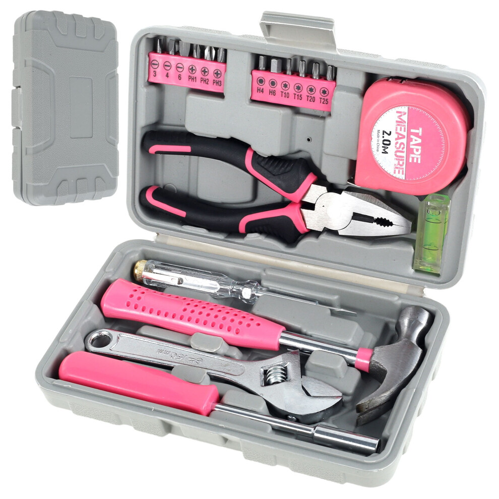 Tysrjsv 19Pcs Portable Household Tool Set, Multi-Functional Home Tool Kit With Pliers, Hammers, Wrench & Screwdrivers For Diy & Maintenance 9395123757056