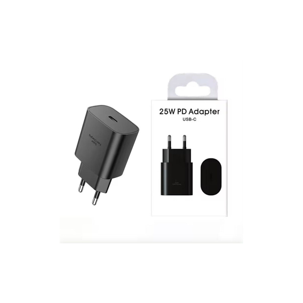 Power Adapter for compatible with Samsung - USB-C 25W Adapter Fast Charging - Black