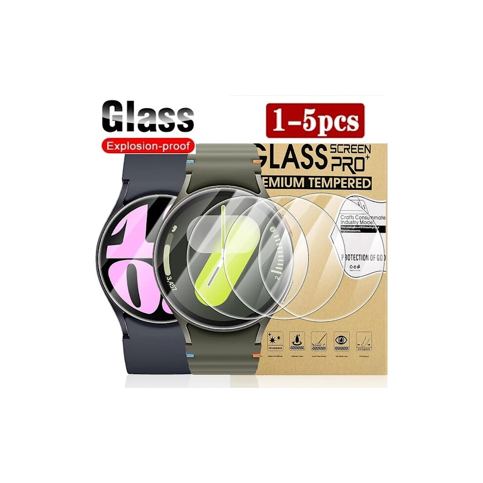 Tempered Glass Screen Protector For Compatible With Samsung Galaxy Watch 7 6 5 4, 40Mm 44Mm 46Mm 47Mm, 5Pcs Glass Film 9395123757377