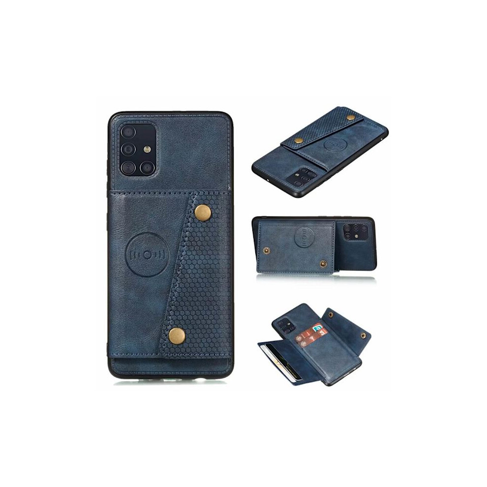 Practical Case With Card Slot - Compatible With Samsung Galaxy A51 Dark Blue 9395123757575