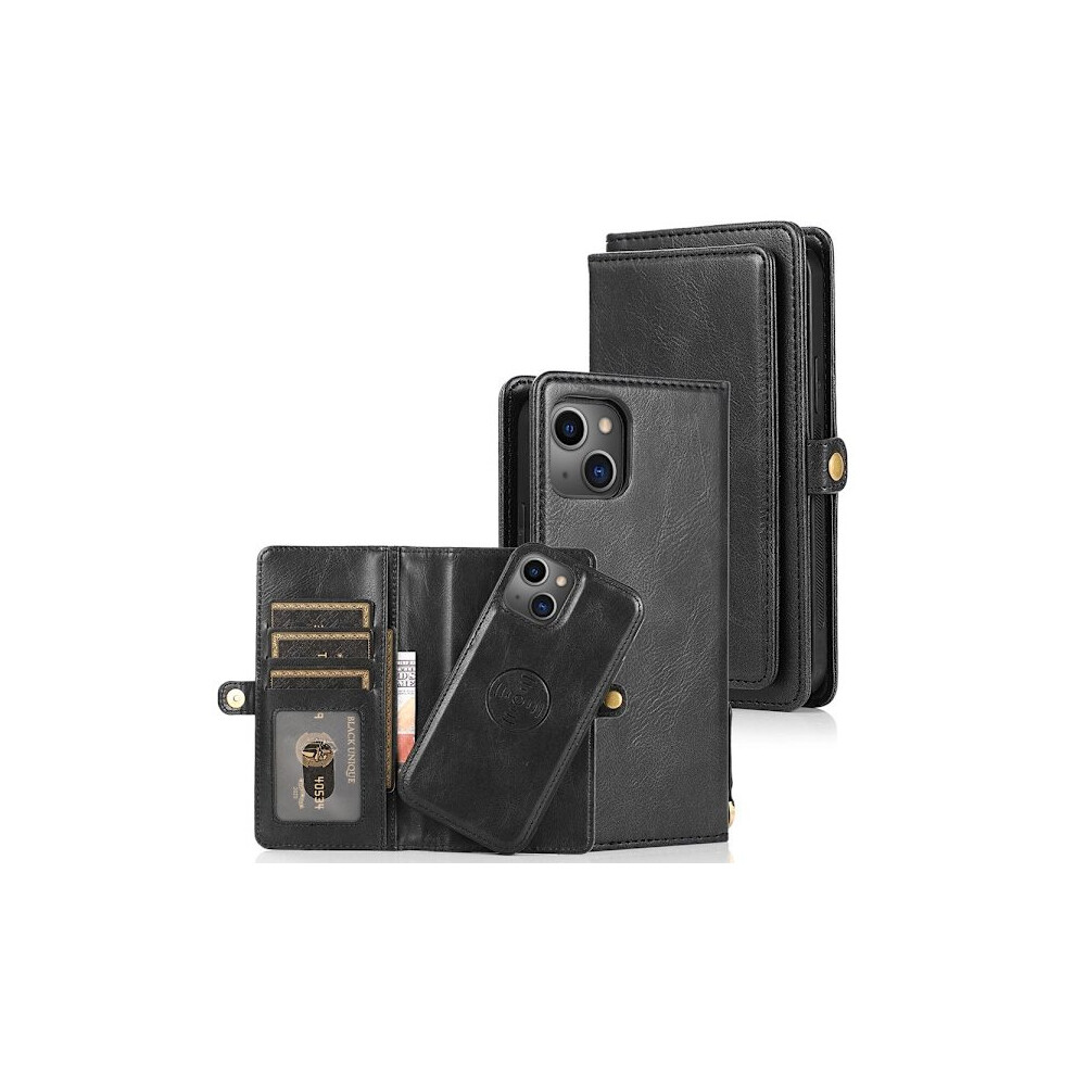 Compatible With Iphone 13 - Professional Practical Wallet Case Black 9395123757414