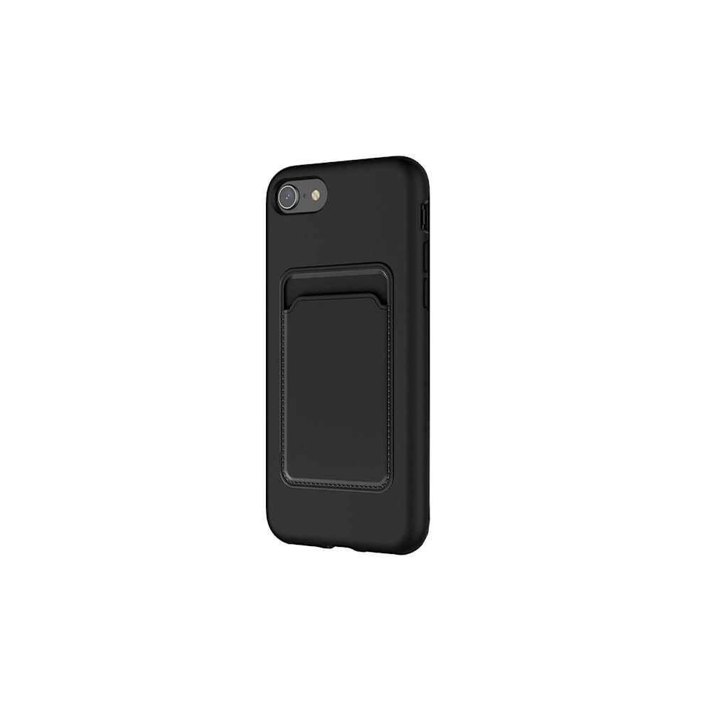 Stylish Case With Card Slot - Compatible With Iphone Se 2020 Black 9395123757582