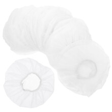 100 protège-oreilles jetables en tissu non tissé blanc, pour la course à pied.