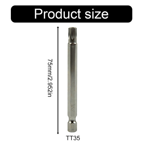 GLFSIL75mm Κοίλη μύτη κατσαβιδιού Torx με εξαγωνικό στέλεχος - T40Tool για ακριβή ξεβίδωμα 2