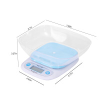 Balance de cuisine numérique 5 kg (11 lb), graduée en grammes et onces, idéale pour la cuisine, la pâtisserie, la préparation des repas, les