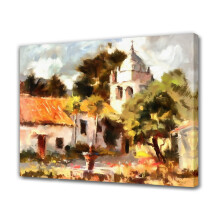 Poster en toile représentant un château, décorant une chambre, un paysage sportif ou un bureau, cadeau, style encadré, 30 x 45 cm (12 x 18 pouces)