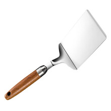 1 kpl ruostumattomasta teräksestä valmistettu lasta, metallilasta, jossa puukahva, metallilasta, grillin kääntölasta grilleihin, pihviin,