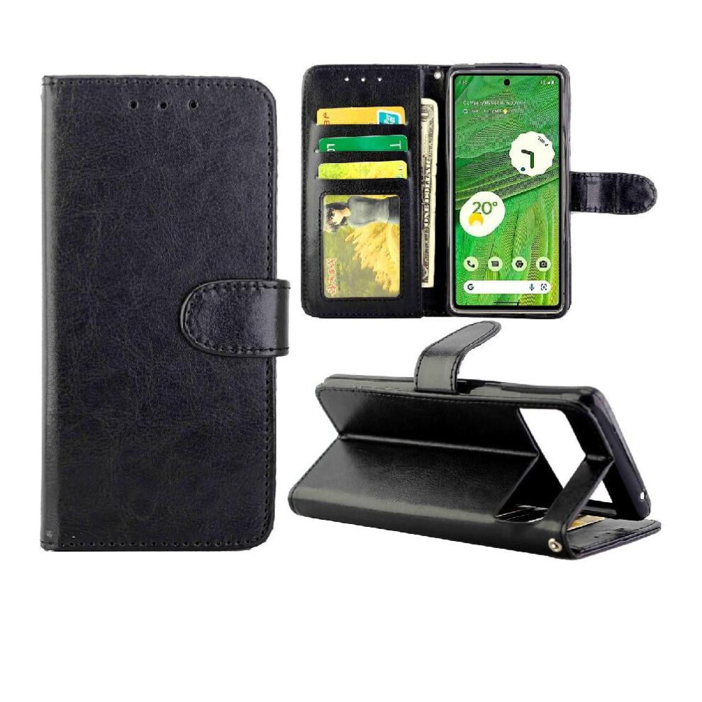 Flip Case For Google Pixel 7 Pu Leather Shockproof Card Holder Kickstand Magnetic Closure 9110895202593
