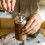 Manual Coffee Grinder with Adjustable Settings, Foldable Handle, Ceramic Burr, Easy to Clean, Brown 3