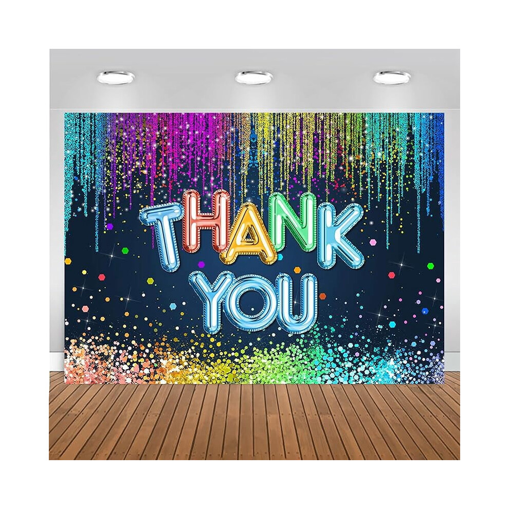 Custom Thank You Backdrop 7X5ft (82''X60''), Navy Compatible With Veteran, Teacher, Doctor, Graduation, Retirement, We Appreciate You Party Blue 9110895206782