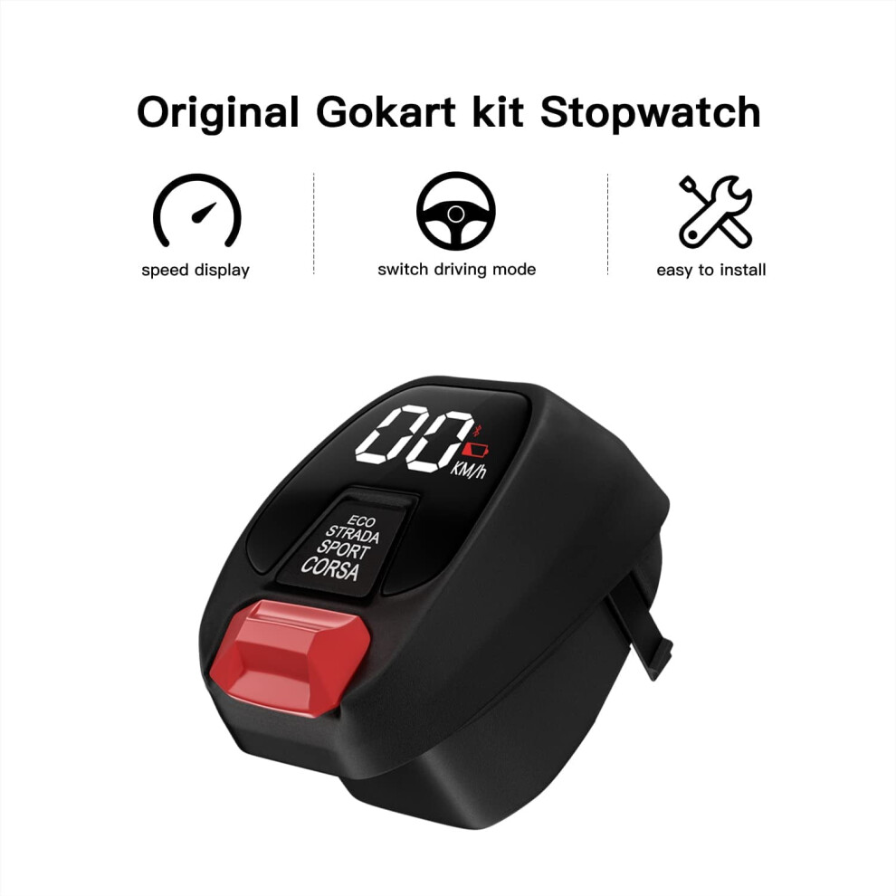 Stopwatch Assembly For Gokart Pro & Bundle, Compatible With Ninebot By Segway Go Kart Kit, Go Kart Pro Dashboard Display Replacement 9071309700589