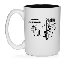 Grandma Superstar Unicorn Funny Grandmother Gift Ceramic Coffee Mug Tea Cup Gift for Her, Him, Friend, Coworker, Wife, Husband (15oz White)