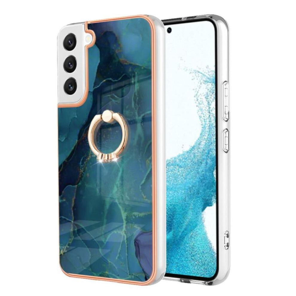 Case For Compatible With Samsung Galaxy S23 5G Marble Shockproof Tpu Silicone 360 Rotatable Ring Bumper 9110895202654