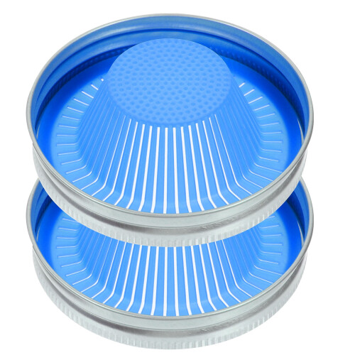 2 Pcs Strainer Mesh Filter Mason Jar Lid Lids with Holes Large