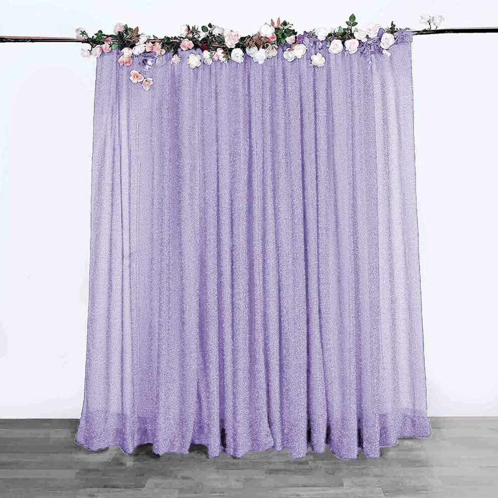 Sfn 10Ft X10ft Spandex Curtain Party Wedding Backdrop Photography Background Photo Booth Backdrop Lavender/Purple 9071309700909