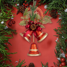 Offerte Cyber Monday 2024: Campanule natalizie dorate Viflosae, decorazioni da appendere a pareti e finestre per hall di hotel e reception.