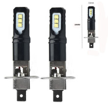 2x H1 6000K Superkirkas Valkoinen 6000LM DRL LED-ajovalopolttimosarja Kaukovalot