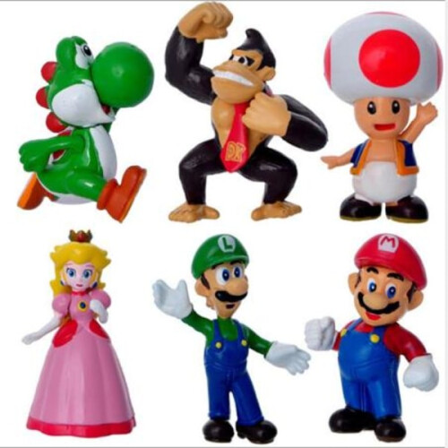 6-pack Super Mario-figurer julklappar