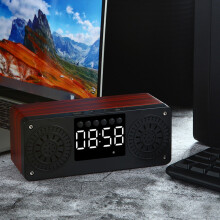 Ξύλινο Ρολόι Txmfgh A10 - Πολυλειτουργικός ήχος Bluetooth, υποστήριξη κάρτας δίσκου U.