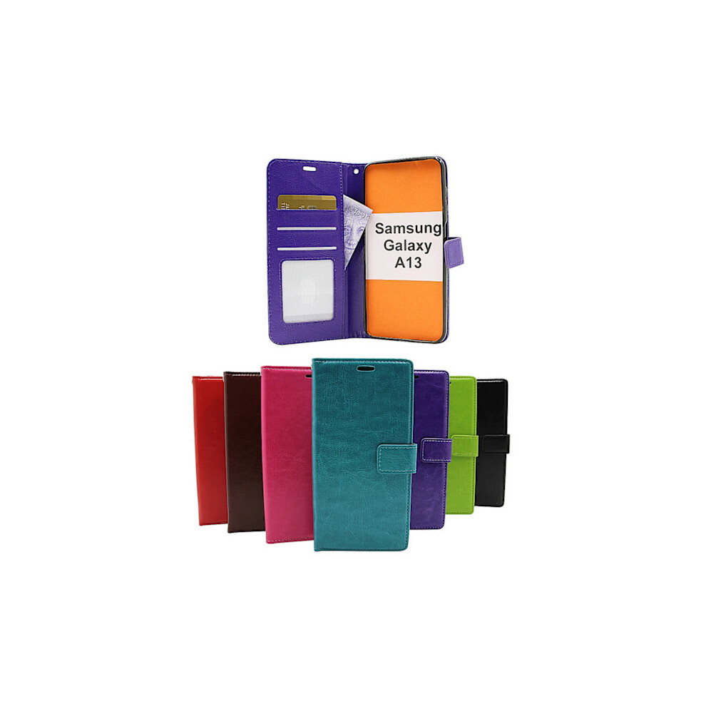 Crazy Horse Wallet Compatible With Samsung Galaxy A13 (A135f/Ds) Green 9425574803474
