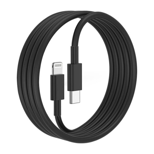 2-Pack USB-C to Lightning 2M (compatible with iPhone/AirPod charging cable) BLACK 2