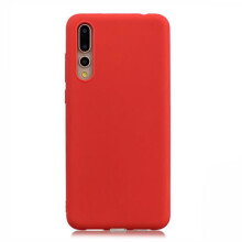 Kompatibel mit Huawei P20Pro – Stilvolle, matte Silikonhülle von NKOBEE (Rot)