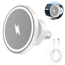 Kabelloses Autoladegerät, MagSafe-kompatibel, magnetisches kabelloses Qi-Autoladegerät mit induktiver Handyhalterung kompatibel