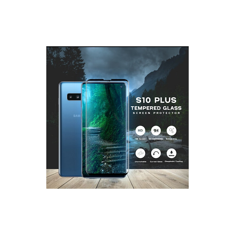 Compatible With Samsung Galaxy S10 Plus - Tempered Glass 9H - Super Quality 3D 9425574803498