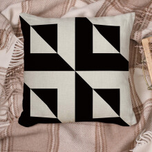 Coussin imperméable noir et blanc à motif sable - Fournitures pour la maison