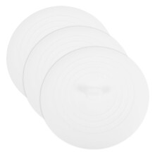 Lot de 3 bouchons de vidange à ventouses, multifonctionnels, pour évier et baignoire (blanc).