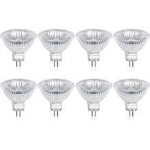 Halogeenilamppu Gu5.3MR16 35W12V lämmin valkoinen2800k Himmennettävä, kansi400lumen2-nastainen vaihtoajovalo, 8 kpl Cisea