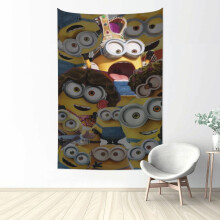 Minions-gobeläng, stora väggbonader för vardagsrum, sovrum, studentrum, posters, bakgrund, heminredning för pojkar, flickor, vuxna, 80"x60"
