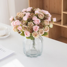Fleurs artificielles Hesroicy, 10 têtes, feuilles d'eucalyptus avec tige, décoration de table à manger à faire soi-même, bouquet de fleurs