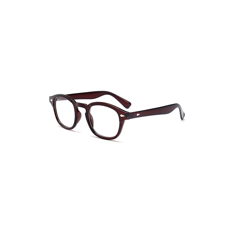 Fashion Vintage Johnny Depp Style Round Sunglasses Clear Tinted Lens Brand Design Party Show Sunglasses Oculos De Sol C9 Tea Clear Other 9083649984673