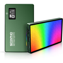 RGB Video Light, On-Camera Light 360 Full Color,Rechargeable 4400mAh y(2500K-8500K,CRI 97+,980Lux)