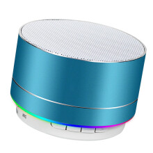 AMERTEER Mini Wireless Bluetooth Speaker with HD Sound, 4H Play-time, Built-in Mic, TF Card, FM, LED Lights, Portable for Home Travel