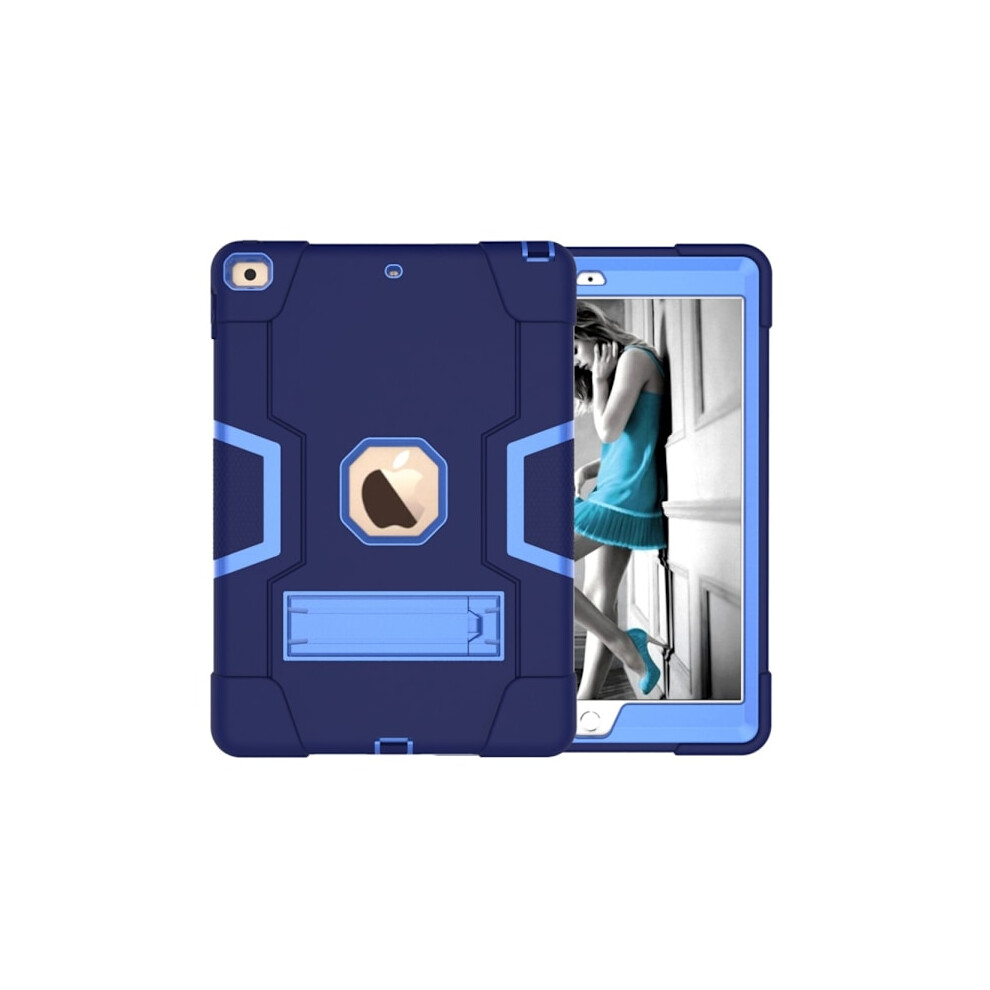Compatible With Ipad 10.2 2019/2020/2021 Shockproof Hybrid Case With Kickstand Blue/ Blue/ Dark/Blue 9083649986189