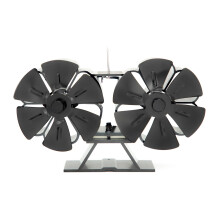 Heat Powered Stove Fan with Dual Motors for Efficient Heat Circulation and Ultra Quiet Operation