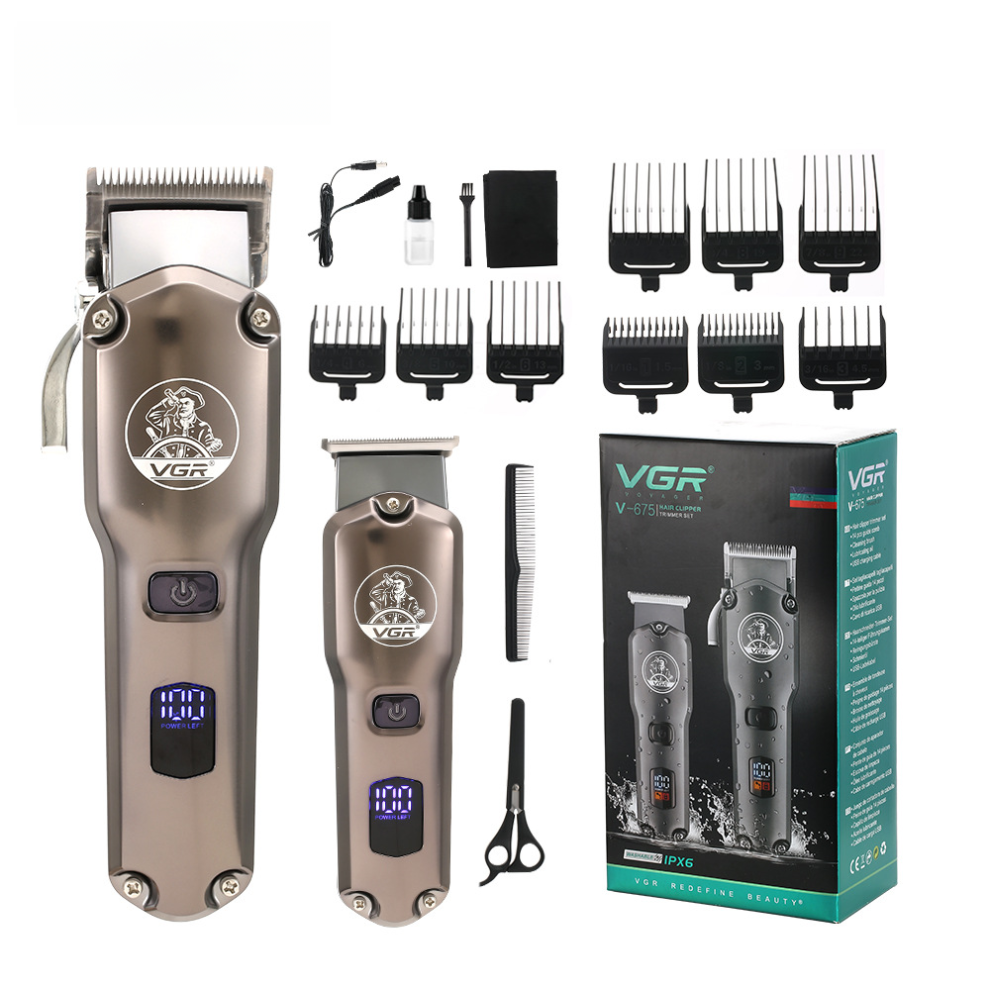 Professional Hair Clippers for Men, LCD Digital Display Rechargeable Cordless Electric Hair Trimmer with High-Power Gradual Fader Technology,