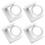 4 Pcs Pole Holder Shower Rods Curtain Bracket Ring Hook up Tower Hanger Hooks for White Abs 1